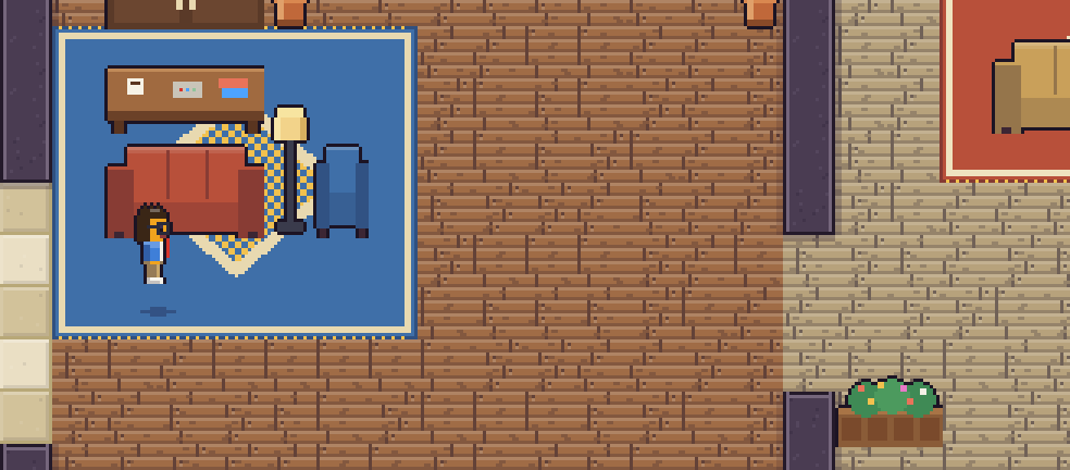 Flight: a hovering circuit over the furniture animation