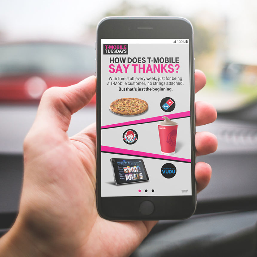 T-Mobile Tuesdays interface concepts