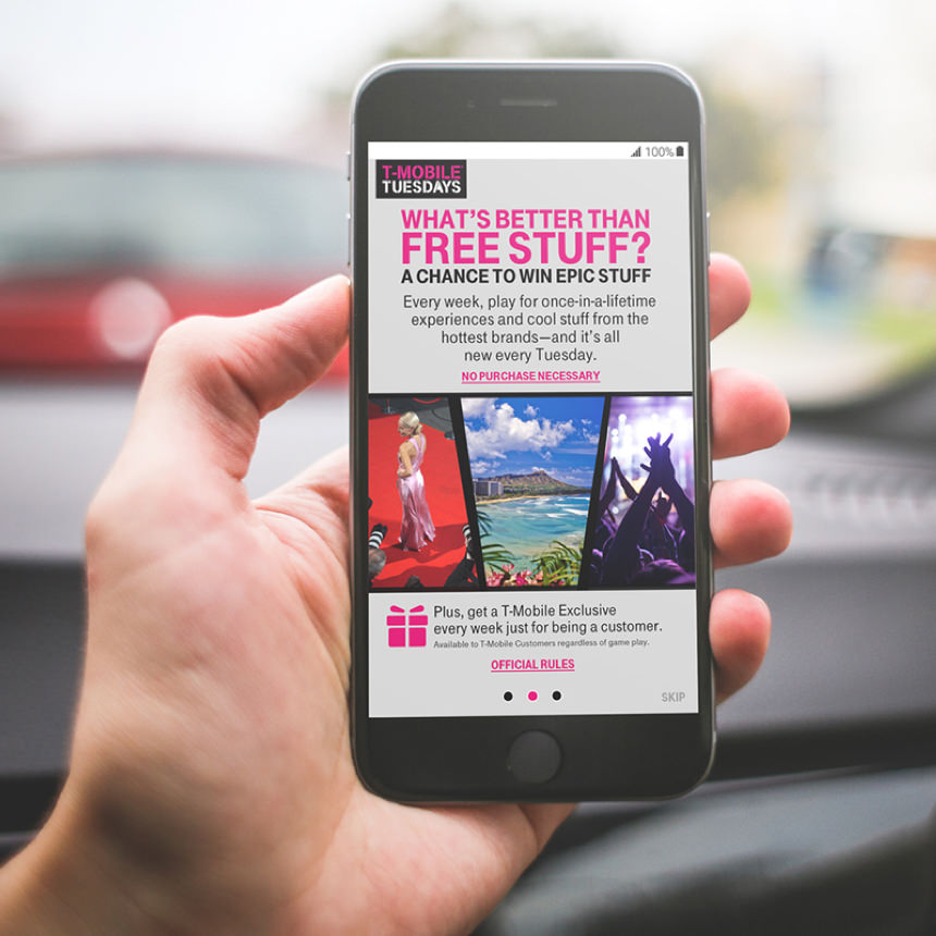 T-Mobile Tuesdays interface concepts