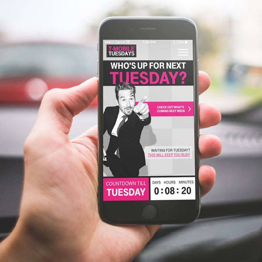 T-Mobile Tuesdays interface concepts
