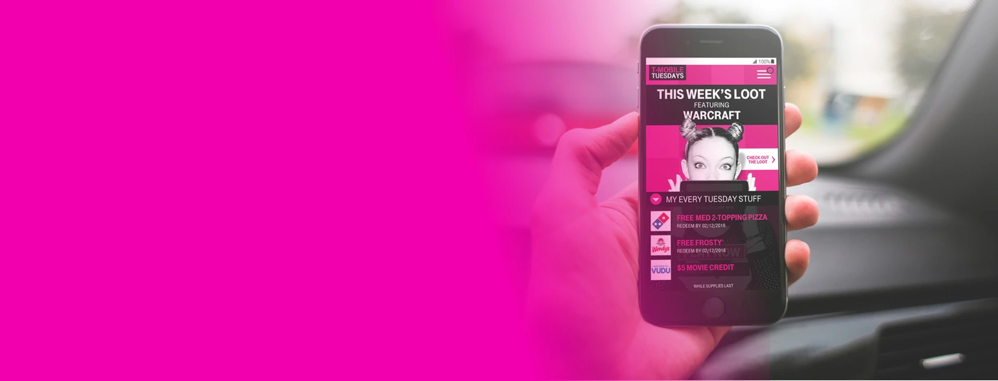 T-Mobile Tuesdays app on a phone